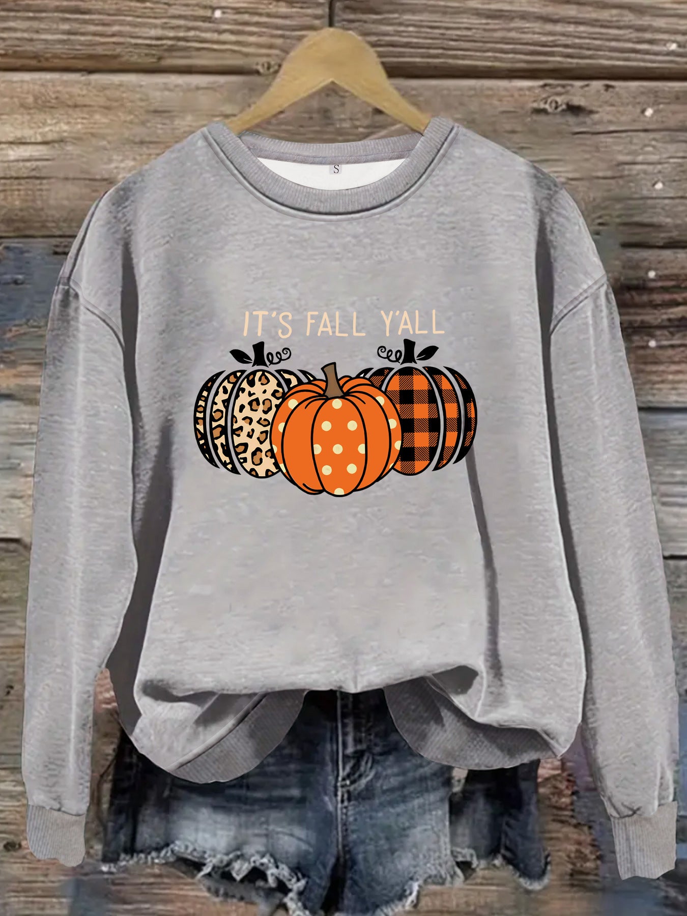 Round Neck Halloween Pumpkin Sweater