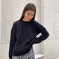 Sweater Round Neck Loose Solid Color Sweater