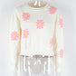 Women's Floral Print Knit Sweater