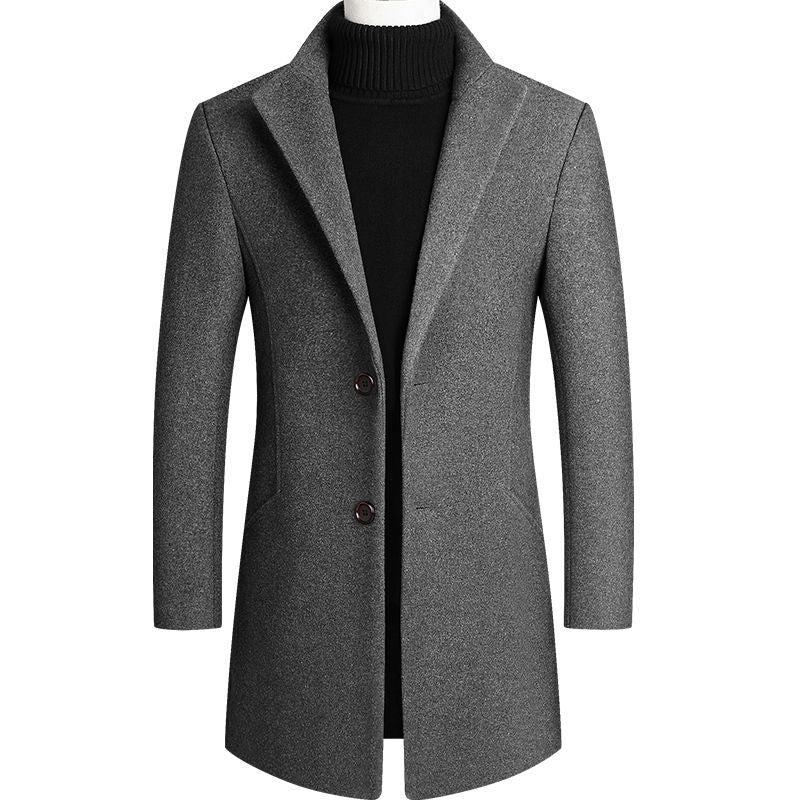 Men's Wool Coat Medium Length Leisure Suit