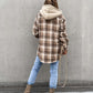 Ins Women's Woolen Jacket Winter Fashion Plaid Hooded Coat With Detachable Cap And Pockets Design Shirt Outerwear