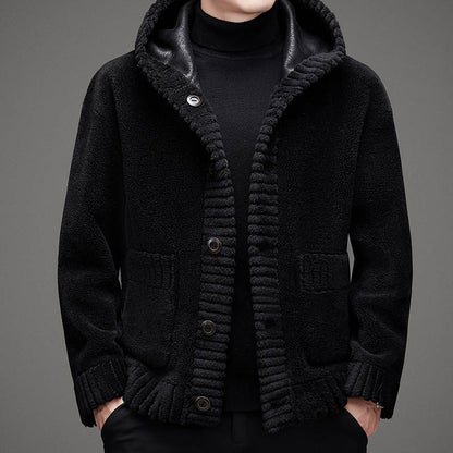 Cashmere Hooded Jacket with integrated Fur