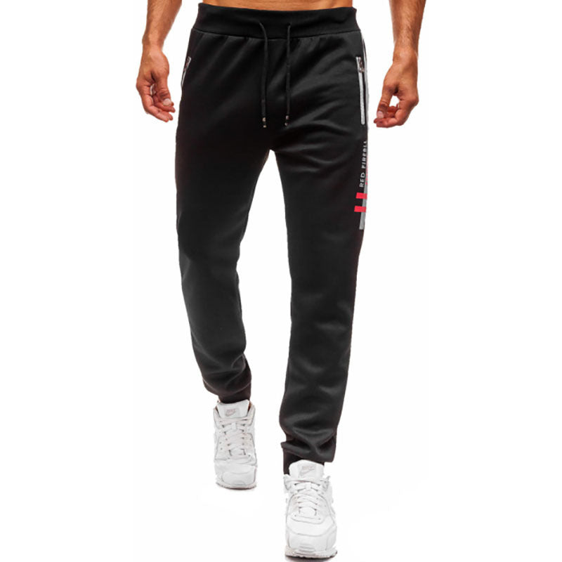 Men's Fashion Side Print Design Casual Pants