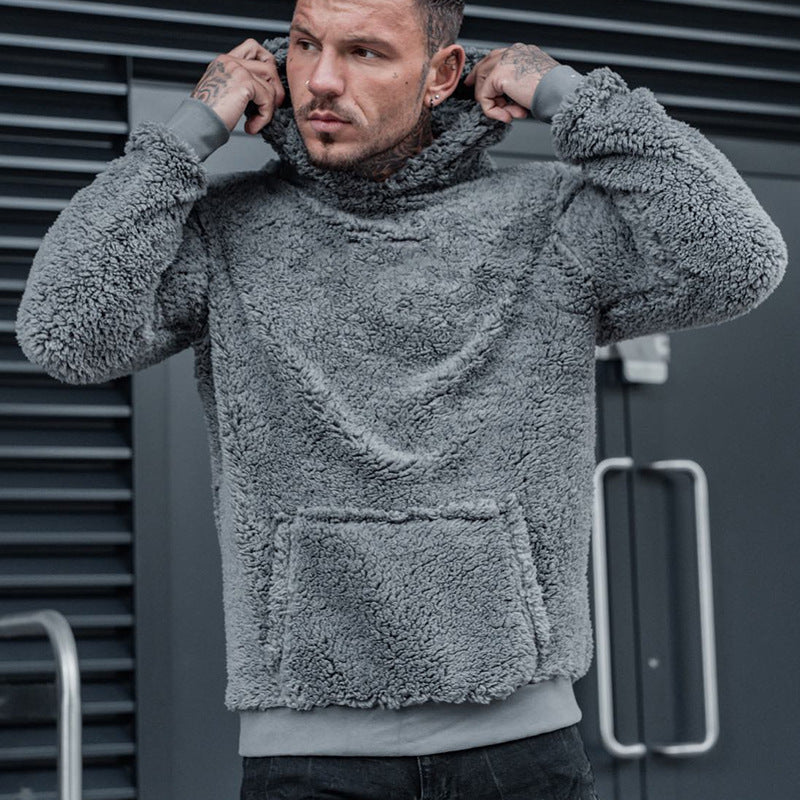 Men's Long Sleeve Plush Hoodie