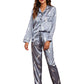 Women's Print Pajama Set Long Sleeve Tops And Pants Loungewear Sleepwear