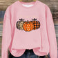 Round Neck Halloween Pumpkin Sweater