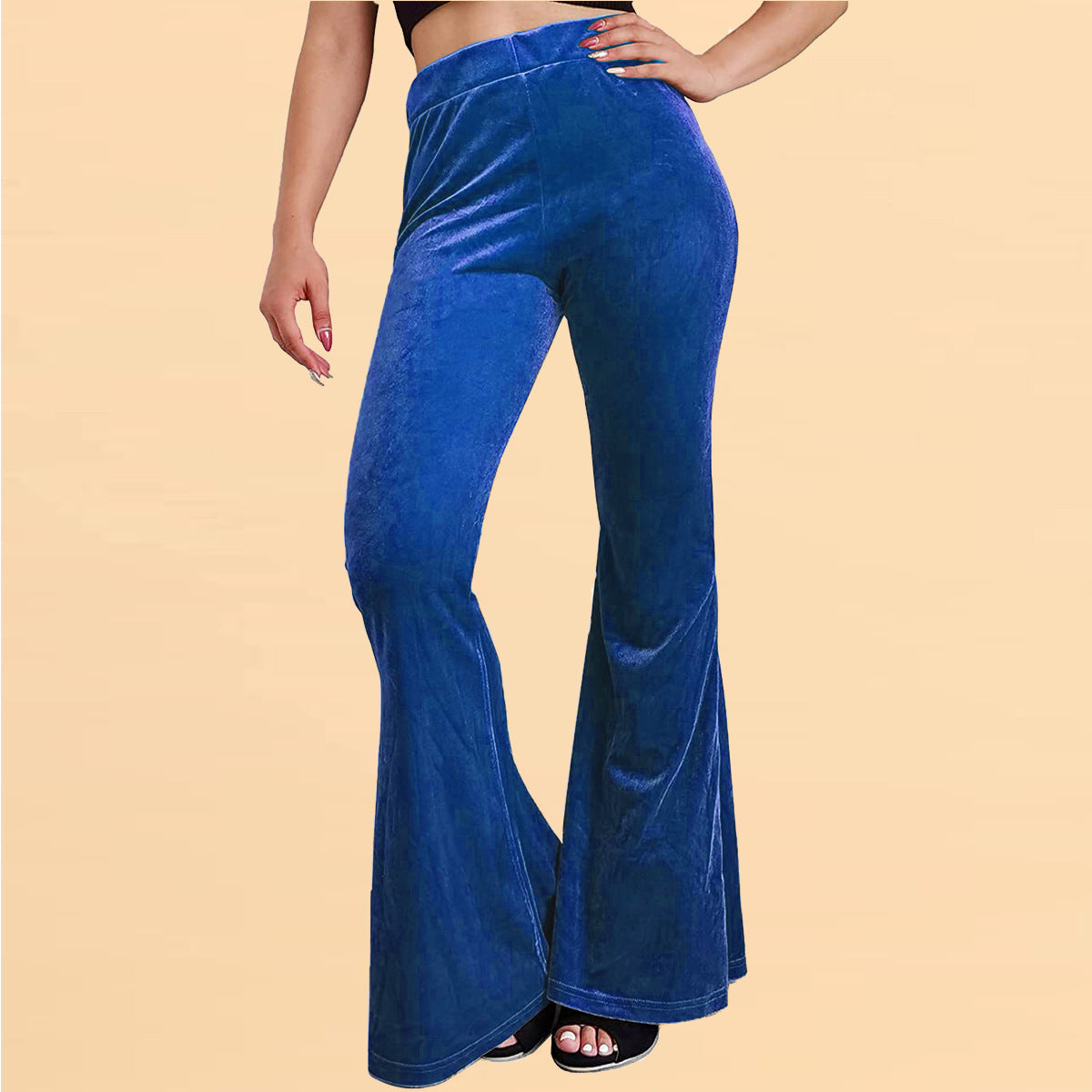 Velvet Bell-bottom Pants Casual Women