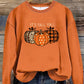 Round Neck Halloween Pumpkin Sweater