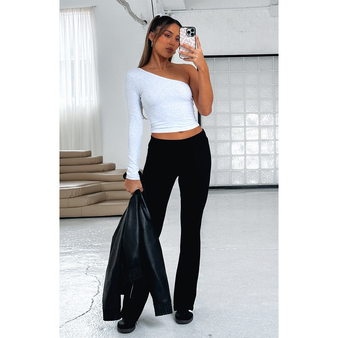 Women's Fashion Low Waist Bell-bottom Pants